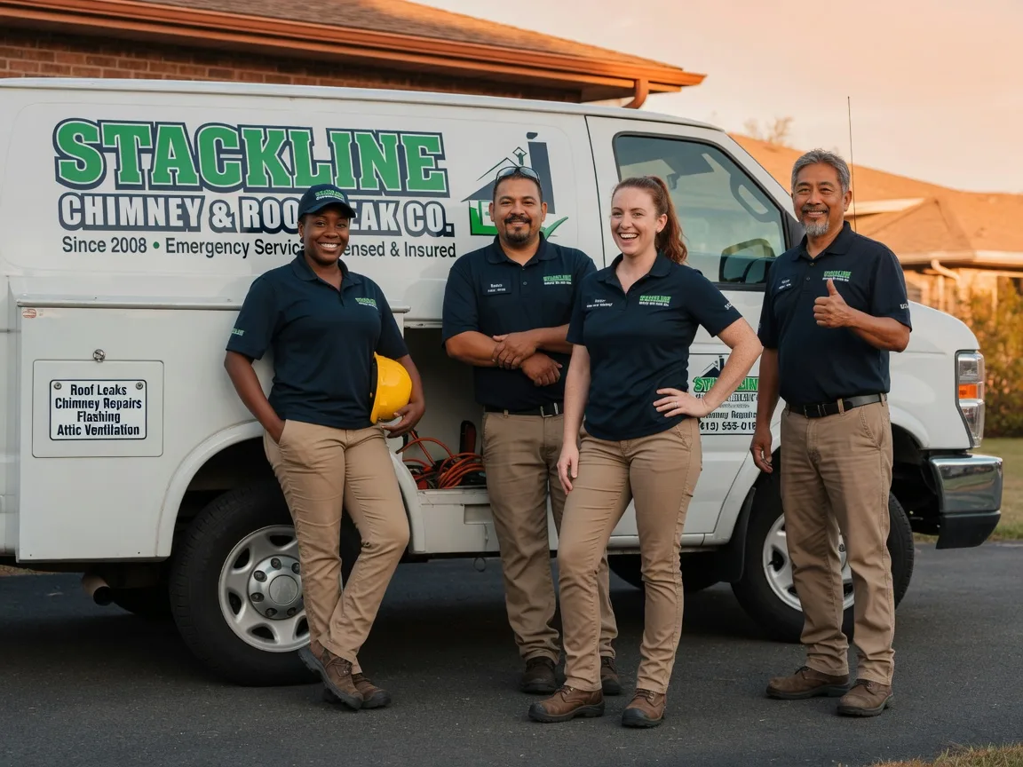 Chimney flashing repair company in Chambersburg, IL